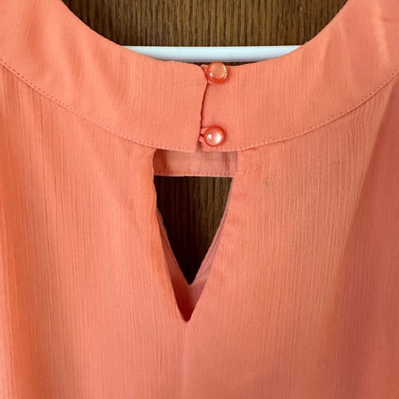 AB Studio *apricot* Flowy Tank with Lace Hem Large - Picture 4 of 7